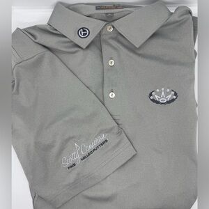 SCOTTY CAMERON GALLERY Circle T Summer Comfort 7 Point Crown Polo XXL Gray  Golf